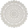 bulk purchase deco 79 wood floral handmade home wall decor intricately carved mandala wall sculpture, wall art 35" x 2" x 35", white trade price
