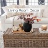 dropship from factory rool coffee table decor book shelf decor accents home decor console table decor items living room wood knot decor chain link decor beige mass production supply