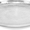 wholesale direct red co. 13” decorative round textured aluminum cake display centerpiece tray in distressed silver finish bulk purchase at factory prices