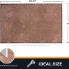manufacturer direct purrugs dirt trapper door mat 24" x 35.5", non-slip machine washable entry rug, shoe scraper, dog door mat, super absorbent welcome mat for front & back door, muddy shoes & paws, brown-light cream trade price