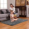 global sourcing ophanie 3x5 rug, bedside preppy dorm area rug, college essentials non slip grey small carpets for bedroom, anti slip fluffy gray living room rugs home decor aesthetic, nursery oem/odm services