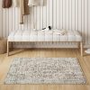 global sourcing entryway rug - 2'x3' boho soft low pile washable area rug, non-slip small rugs indoor for front door entrance kitchen bathroom, vintage carpet stain resistance (black, 2x3ft) oem/odm services