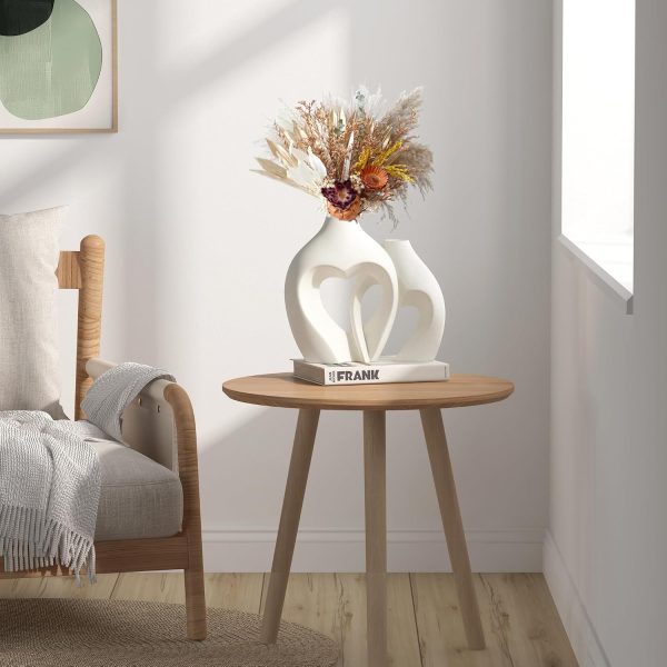 oem/odm services white vases for decor, heart shaped ceramic vase set of 2, nordic heart shaped vases, minimalist decorative vase for table centerpiece wedding dining living room office house decoration affordable bulk deals