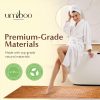 manufacturer direct bamboo bath mat (48 x 16 inches, large) or rug made of natural bamboo with wooden look, floor accessories for bathroom shower, sauna, spa, indoor or outdoor, non slip and water resistant trade price