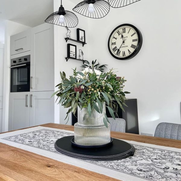 oem/odm services glass vase, ribbed vase, flower vase, fluted glass vase, clear vase, ribbed glass vase for flowers, modern vase for living room, dining table, entryway, shelf, wedding, office, 7.5 inches affordable bulk deals