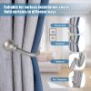 bulk purchase curtain holdbacks, curtain hooks for drapes with screws wall mounted, decorative drapery holdbacks for bedroom livingroom office, satin nickel ball finials curtain tiebacks (2pcs) factory discount