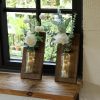 bulk purchase 2 pack wood wall sconces farmhouse decor, wall planters for indoor plants, wood glass rustic wall decor for living room, farmhouse wall hanging glass wall vase sconces (brown) trade price