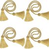 bulk purchase 4 pack curtain tiebacks window curtain tiebacks decorative tassels curtain tiebacks gold curtain tiebacks rope with tassels for home window curtain office decoration(gold) factory discount