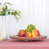 wholesale direct red co. 13” decorative round textured aluminum cake display centerpiece tray in distressed silver finish bulk purchase at factory prices