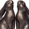 supplier direct creative co-op decorative resin rabbit bookends, bronze, set of 2 wholesale prices