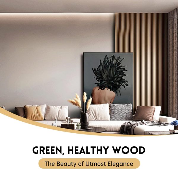bulk purchase wood panels for wall and ceiling, 94.5"×11" wall panels for interior wall decor, 3d wood slat wall panel/fluted sound absorbing panel - walnut 2 pack trade price