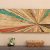 bulk purchase deco 79 teak wood starburst handmade home wall decor radial wall sculpture, wall art 39" x 1" x 18", brown trade price