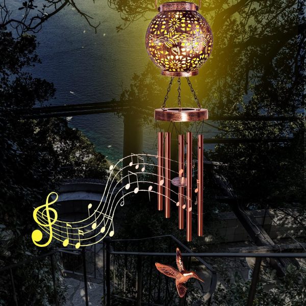 producer to buyer wind chimes for outside 38" hummingbird solar wind chimes outdoor gifts for mom hanging solar lantern, garden decor wind chime for patio yard, christmas windchimes outdoors gifts for women grandma discounted pricing