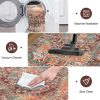 global sourcing washable area rug, 2x3 small entryway rug non-slip boho vintage rug with rubber backing, low pile faux wool soft distressed rug floor carpet for indoor door mat, kitchen, laundry bathroom oem/odm services