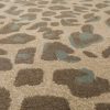 manufacturer direct 7'8''x10' modern leopard print tan wool and bamboo silk oriental rug multi sizes hand tufted for living room, bedroom, dining room, kitchen, hallway carpet trade price