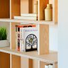 supplier direct umikk book ends, metal bookend, tree of life bookend for shelves, home decorative bookends for heavy books, black non-skid book stopper, 7 x 5.5 x 3.5 inch (1 pair) wholesale prices