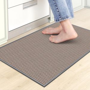 global sourcing kitchen mats for floor,kitchen rug, nonskid, washable,absorbent kitchen runner rug for in front of sink,entryway,rubber backing indoor door mat,farmhouse style standing mat,17.3"x28",grey oem/odm services