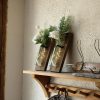 bulk purchase 2 pack wood wall sconces farmhouse decor, wall planters for indoor plants, wood glass rustic wall decor for living room, farmhouse wall hanging glass wall vase sconces (brown) trade price