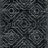 manufacturer direct wonnitar moroccan washable rug 4x6, black boho living room area rug, non-slip farmhouse bedroom carpet dorm room throw rug, low pile soft accent mat for kitchen entry office (black,4'x6') trade price