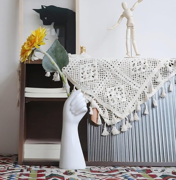 oem/odm services white ceramic vases flower vases home decor cool cute small hand vase for flowers unique modern bathroom living room rose tulip coffee tables centerpieces decorative affordable bulk deals