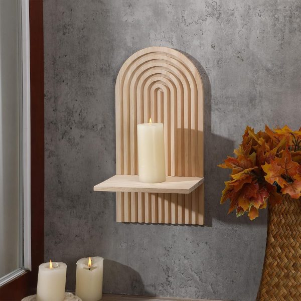 bulk purchase tatuo 2 pieces boho wooden rainbow wall shelves bohemian hanging shelf wall mount book shelf for living room bathroom bedroom classroom office nursery wall decor (classic) trade price