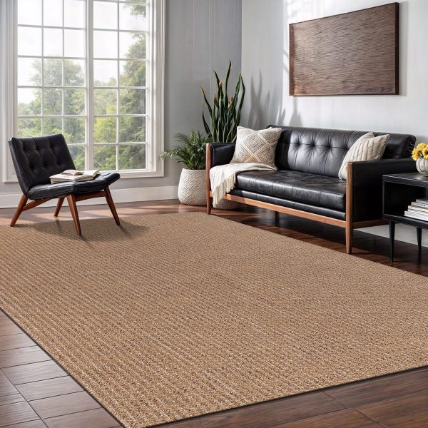 manufacturer direct easy jute rug 5x7, indoor outdoor natural color farmhouse area rugs for living room, kitchen rug high traffic area, washable easy to clean solid boho woven design outside carpet trade price