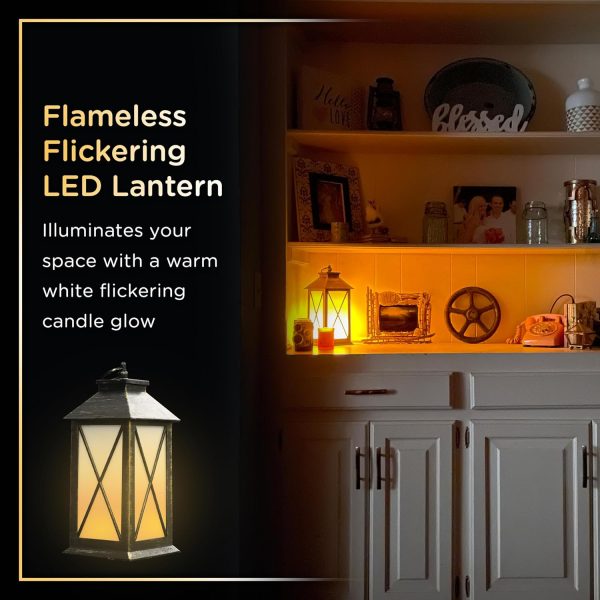 custom wholesale enbrighten basics flameless candle led lantern, battery operated, warm color, with timer, great for indoor décor, bedroom, kitchen, living room 76653 oem/odm services