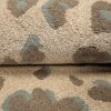 manufacturer direct 7'8''x10' modern leopard print tan wool and bamboo silk oriental rug multi sizes hand tufted for living room, bedroom, dining room, kitchen, hallway carpet trade price