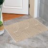 global sourcing tiffasea cotton reversible area rug, 2’x3', tan, machine washable, indoor outdoor, modern geometric pattern, perfect for high-traffic areas oem/odm services