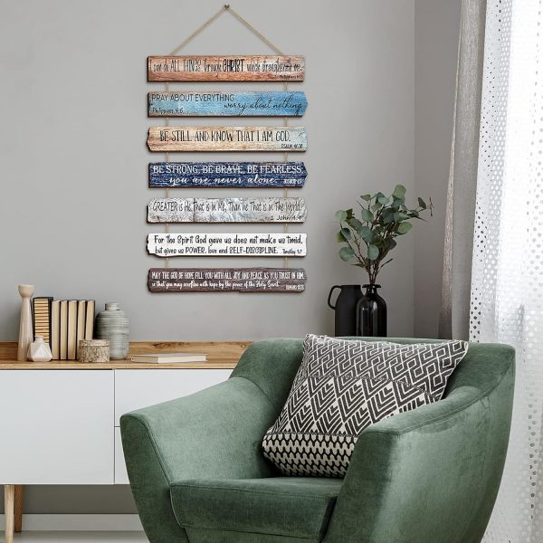 bulk purchase yookeer christian wall art office inspirational wooden bible verses wall decor bedroom scripture wall art meditation inspirational hanging wood sign for kitchen living room women room(brown) trade price