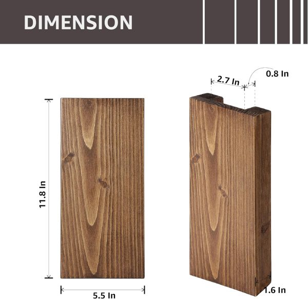 bulk purchase wood wall planter set of 2, wood wall pocket for greenery and dried flowers, indoor wood hanging vase, modern farmhouse wall decor for eucalyptus stems decorations (walnut) trade price