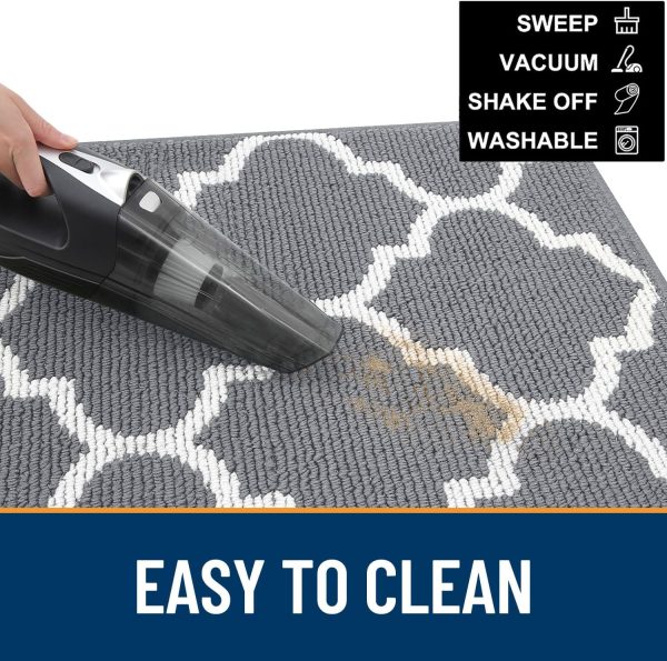 global sourcing olanly indoor door mat, 32x20, non-slip absorbent resist dirt entrance mat, washable low-profile inside floor mat doormats for entryway, grey oem/odm services