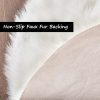 global sourcing goolela faux fur rug throw small white 2x3 sheep skin fluffy washable rug for bedroom dorm bedside rug luxury room decor, rectangle oem/odm services