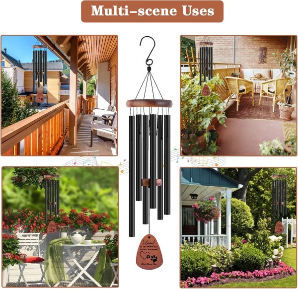 producer to buyer pet memorial gifts, 28" pet memorial wind chimes, dog memorial gifts, pet loss gifts, loss of pet sympathy gift, pet remembrance gift in memory of dog cat discounted pricing