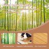 manufacturer direct nightcore bamboo floor mat, 5’ x 8’ bamboo area rug for home, anti slip kitchen floor rug, indoor mat rug, rolling matting carpet, perfect for for bathroom, bedroom, living room, natural trade price