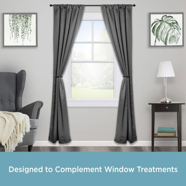 bulk purchase kenney ball end window curtain holdback pair, black factory discount