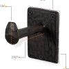 competitive pricing rustic state billow wall mount cast iron hooks coat towel bag hat hanger multiuse entryway railroad spike rack black set of 2 one-stop wholesale