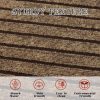 manufacturer direct ayoha runner rug 2' x 6' indoor/outdoor carpet runners, hallway kitchen entryway bedroom area rugs with natural non-slip rubber backing, garage mat, brown/brown strip (available for custom sizes) trade price