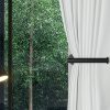 bulk purchase 2 pack adhesive curtain holdbacks curtain tie backs curtain holdbacks no drill curtain pull backs adhesive curtain hooks curtain holders for drapes (2, black) factory discount