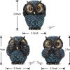 dropship from factory owl figurine and sculptures for shelf decor accents,3 wise owl statue for living room bedroom decoration,retro animal decor,boho gift for women bird lover,see no evil hear no evil speak no evil mass production supply