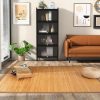 manufacturer direct giantex 5’ x 8’ bamboo area rugs - floor mat with anti-slip backing, durable roll-up floor rug, 60” x 96” indoor mat rug for dining room, living room, bedroom, entryway, bamboo carpet (modern) trade price