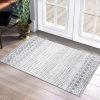 global sourcing moroccan washable rug, 2x3 grey rug non-slip small distressed entryway rug, soft low-pile bedroom rug indoor doormat carpet rugs for entryway kitchen bathroom oem/odm services