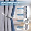 bulk purchase decorative curtain holdbacks,wall mounted window drapery tiebacks for bedroom,livingroom,office come with screws (nickel,2) factory discount