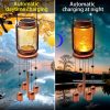 producer to buyer 2 pack solar wind chimes for outside- gifts for mom women grandma,solar mason jar wind chime light unique hanging wind chimes outdoor,ip65 waterproof, yard garden terrace courtyard discounted pricing