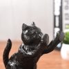 supplier direct book ends for shelves decorative, cast iron heavy duty bookends for heavy book, unique cute cat bookend for home/office decor, antique classic black 2pcs wholesale prices
