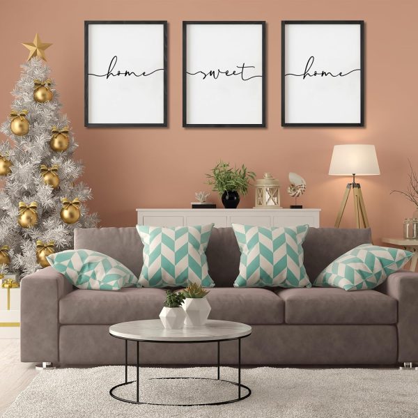 bulk purchase heiple set of 3 framed farmhouse home sweet home sign 11’’x14’’ above bed wall decor for bedroom decor and living room wall art wood signs (black, 11''x14) trade price
