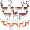 dropship from factory soaoo 60 pcs small deer toys figurines deer cake toppers mini forest animals figures christmas woodland creatures animal plastic woodland cake decorations for birthday wedding party mass production supply
