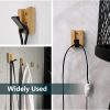 competitive pricing jsver wooden wall hooks 4pcs wall mounted wall hooks, single organizer hook rack, folding wood wall hangers, wall coat rack hooks for hanging clothes, hats, bags, towels, keys one-stop wholesale