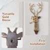 factory direct uitwmktg gold animal head wall decor wall sculpture home decor statue for living room office bedroom modern decor for men women deer volume discount