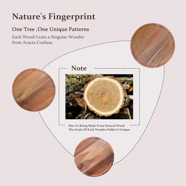 wholesale direct round wood tray made of acacia wood,decorative tray for kitchen dining room table wood tray for home decor coffee table tray for coffee table and home decor bulk purchase at factory prices